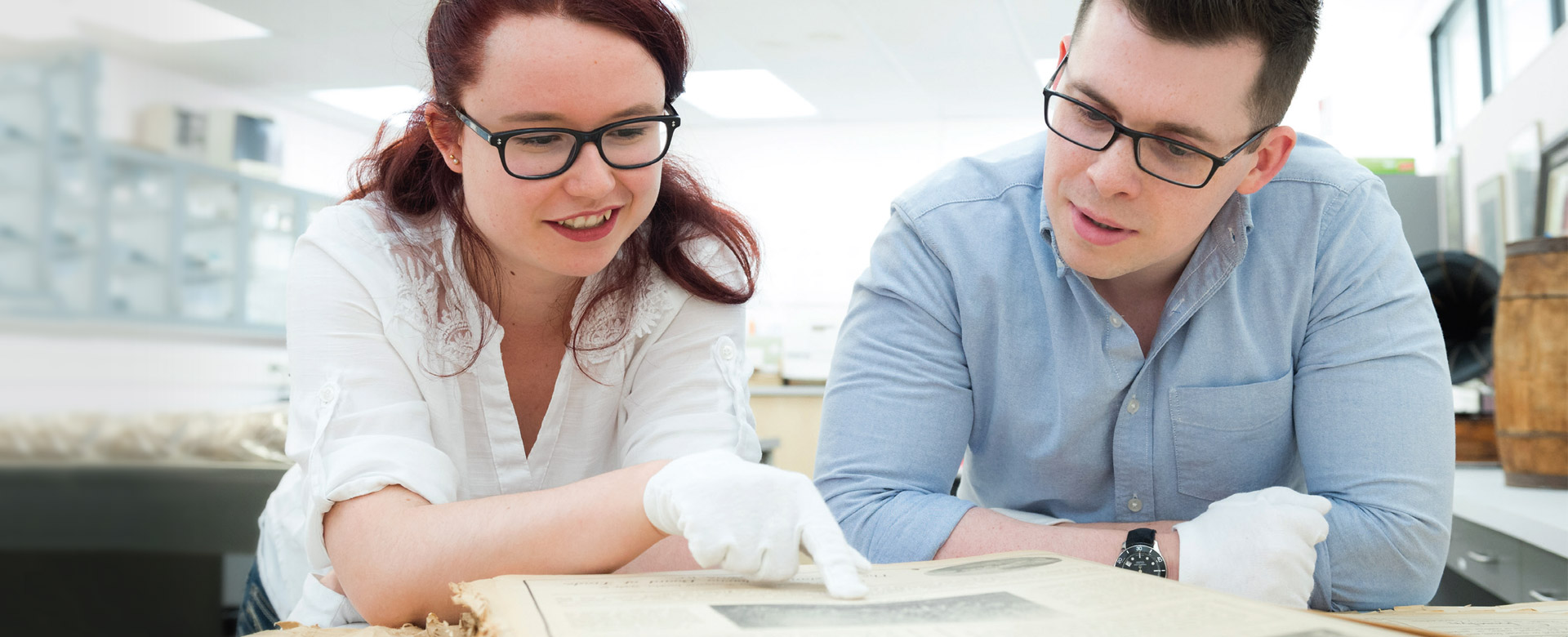 History Students Researching Archives