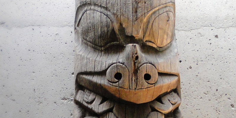 Totem pole in British Columbia