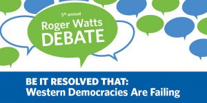 UBC’s top debaters discuss whether Western democracies are failing